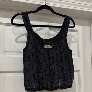 Hollister Gray Knit Women's Crop Top